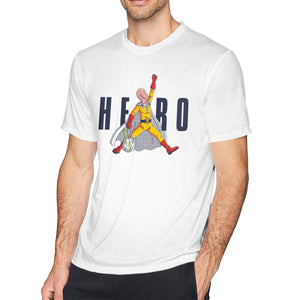 Anime One Punch Man Tatsumaki Men's Short Sleeved Top Air Hero Saitama T shirt